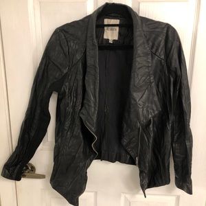 BB Dakota Aged Black Leather Jacket